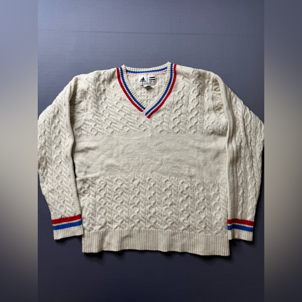 Adidas X Pharrell Williams Cable Vneck Sweater Large #830